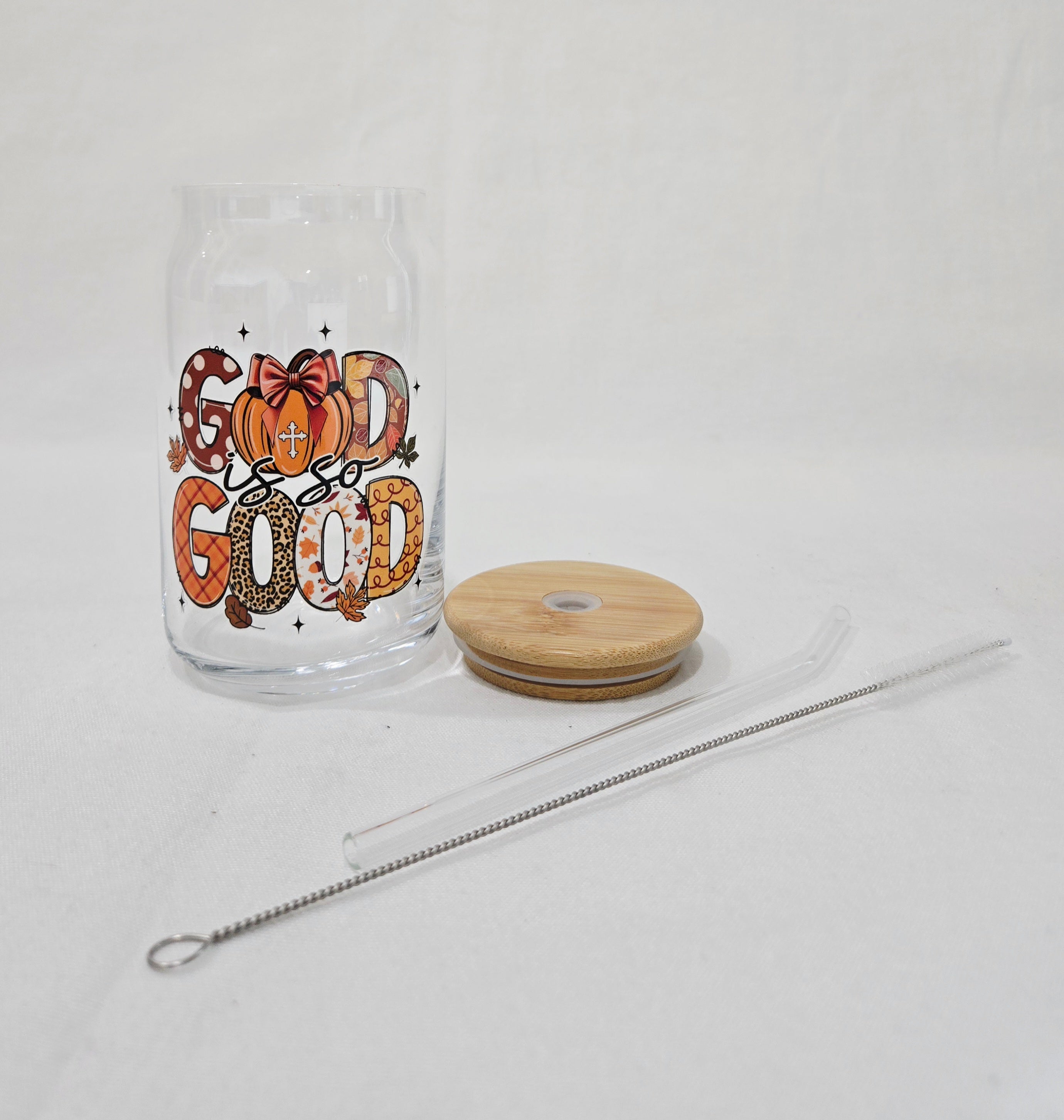 Fall Glass Cup, 17.58 oz, "God Says You are..."