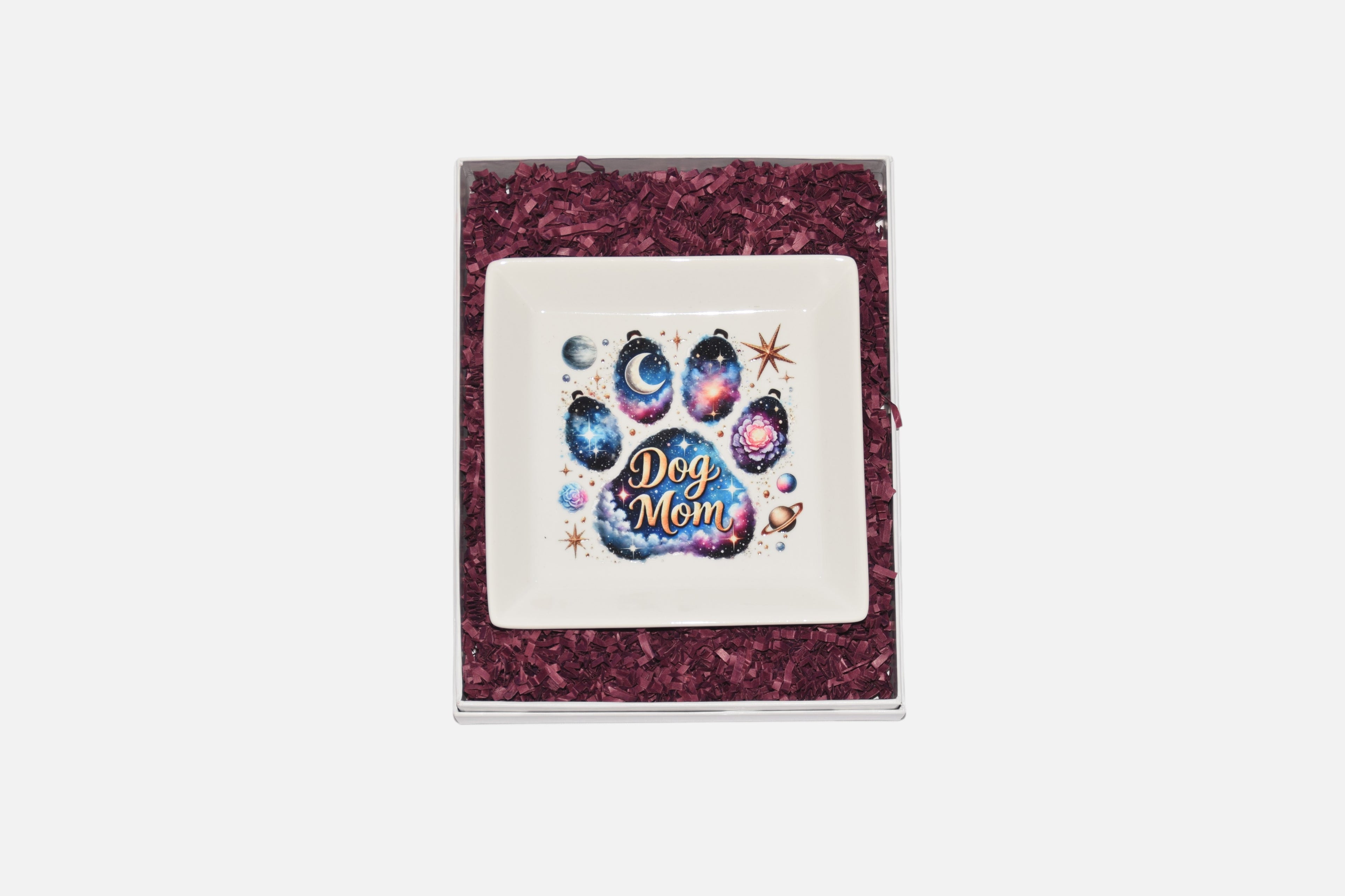 Dog Mom Paw Print jewlery or Trinket Tray or a display piece