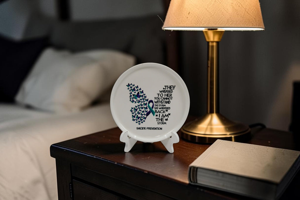 They Whispered to her... round plaque or trinket or jewelry holder
