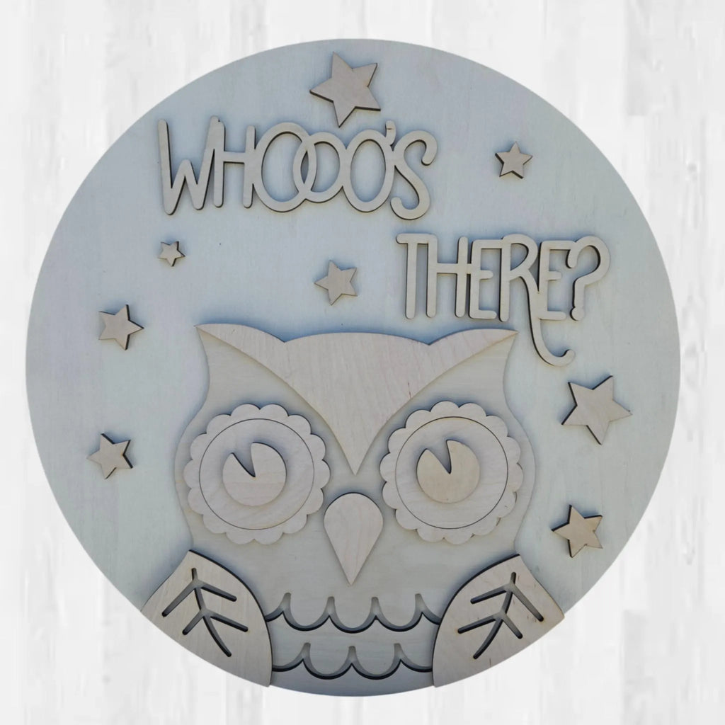 Whooo's there Door Sign