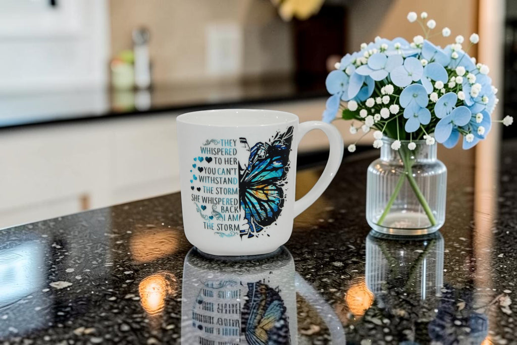 They Whispered to her....  coffee cup