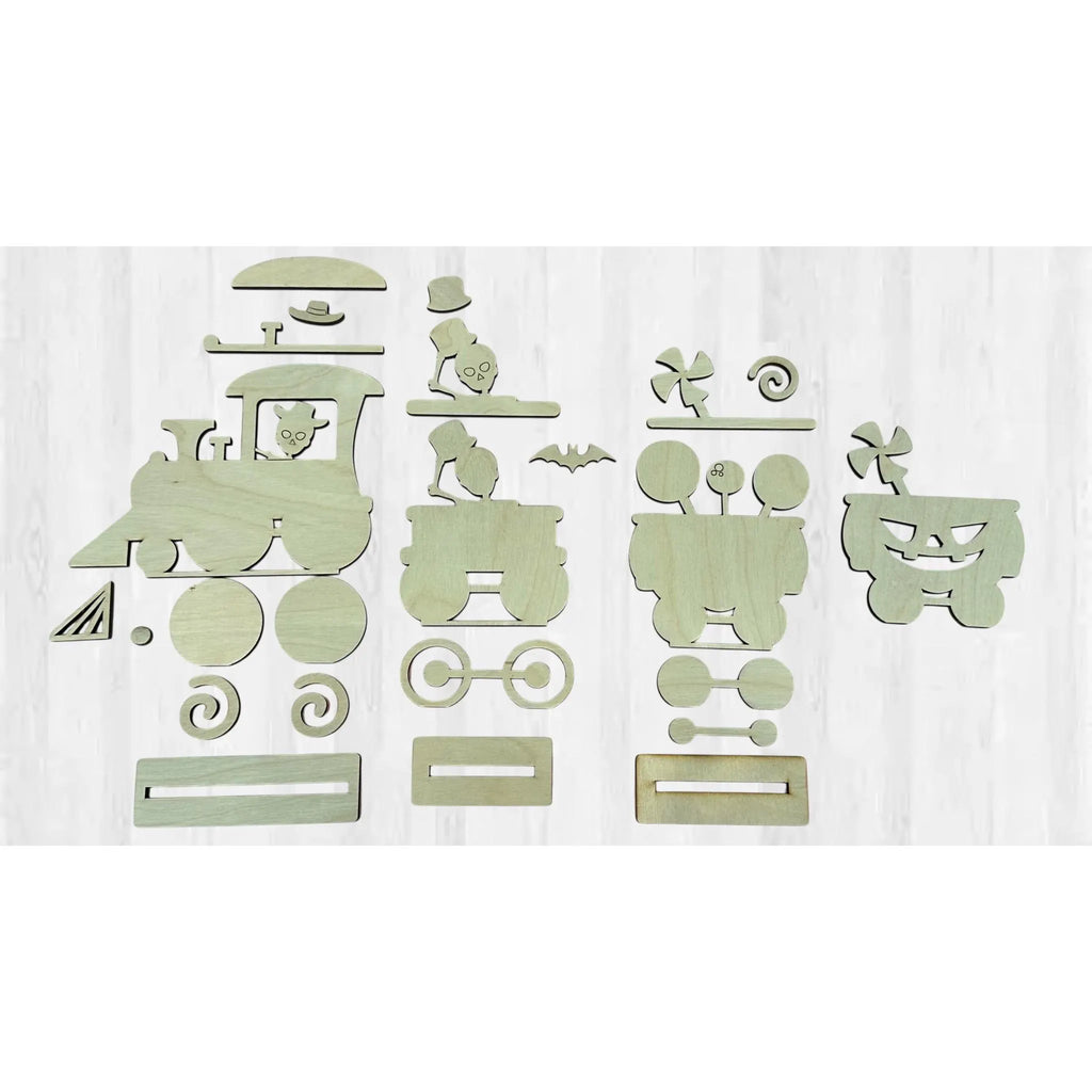 Skeleton Train Wooden DIY Kit