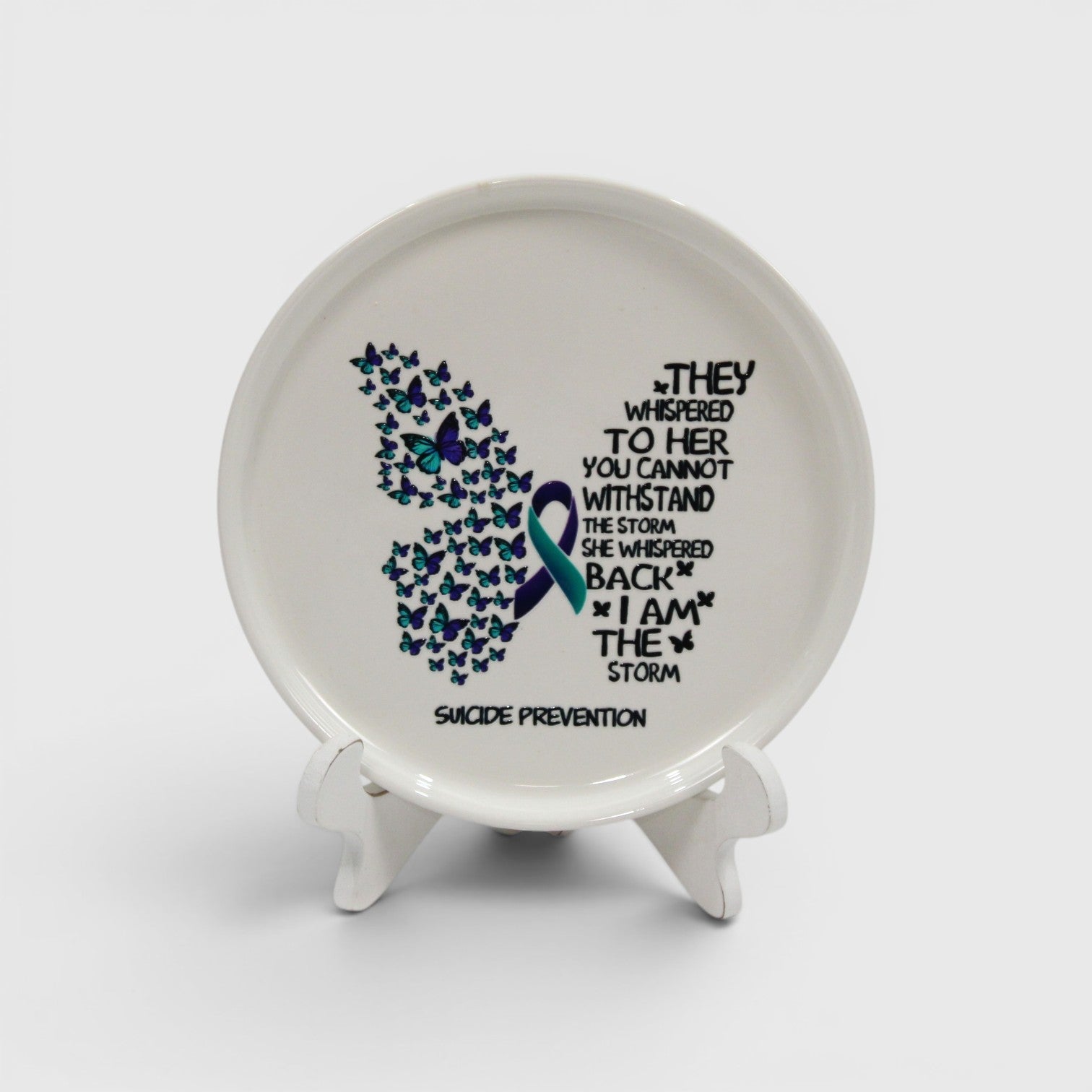They Whispered to her... round plaque or trinket or jewelry holder
