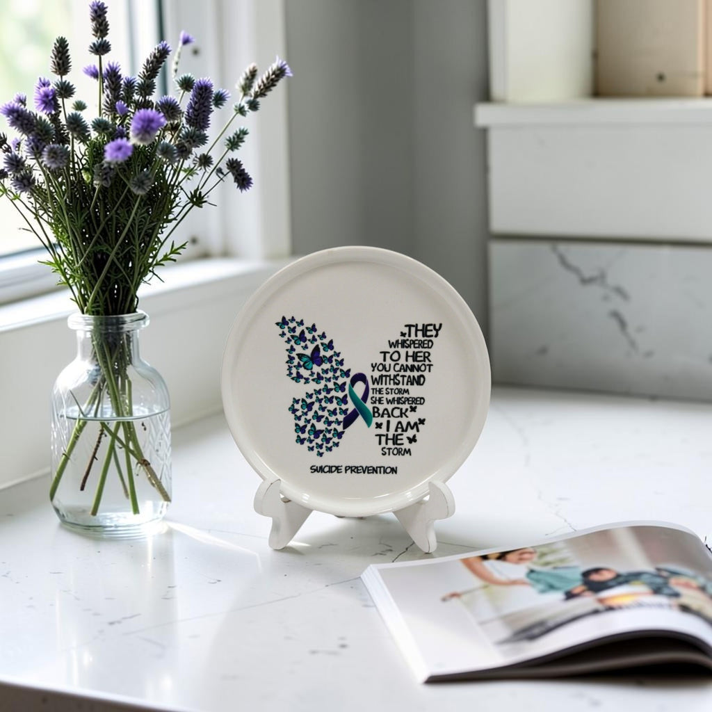 They Whispered to her... round plaque or trinket or jewelry holder
